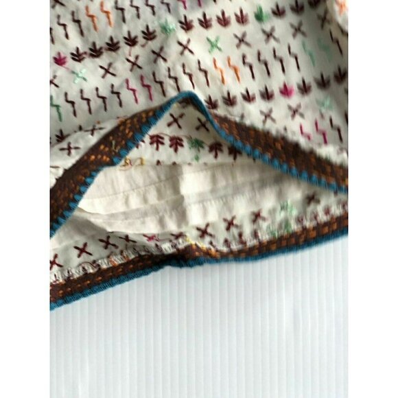 Love Sam Women's Ivory Colorful Crepe Lined shorts - Picture 7 of 12